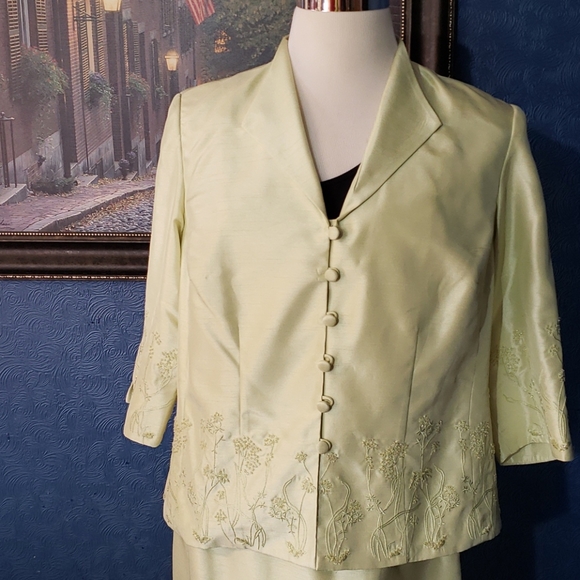 Positive Attitude 16 Lime Green Skirt Suit Church - Picture 3 of 16